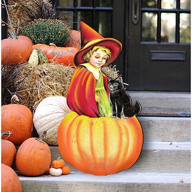 Pumpkin Fairy Halloween Door Decor by G. DeBrekht - Thanksgiving Halloween Decor