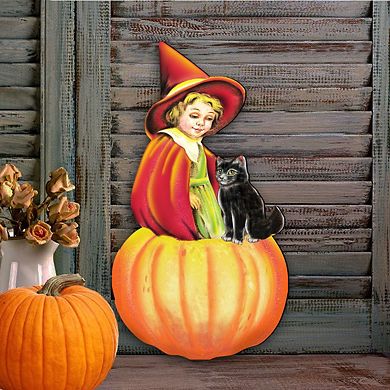 Pumpkin Fairy Halloween Door Decor by G. DeBrekht - Thanksgiving Halloween Decor
