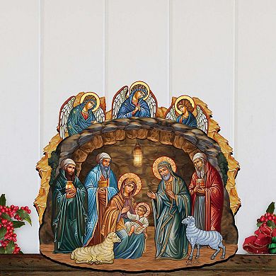 Orthodox Nativity Scene Holiday Door Decor by G. Debrekht - Nativity Holiday Decor