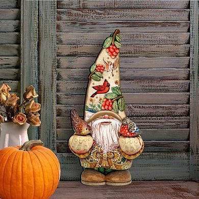 Fall Gnome Dwarf Halloween Door Decor by G. DeBrekht - Thanksgiving Halloween Decor