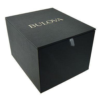 Bulova Women's Classic Gold Tone Stainless Steel Black Diamond Accent Watch - 97P147