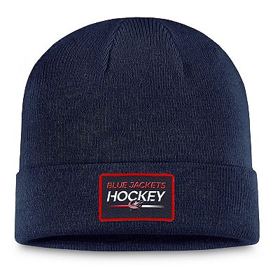 Men's Fanatics Branded  Navy Columbus Blue Jackets Authentic Pro Cuffed Knit Hat