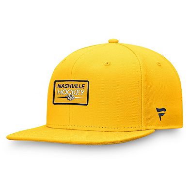 Men's Fanatics Branded  Gold Nashville Predators Authentic Pro Prime Snapback Hat