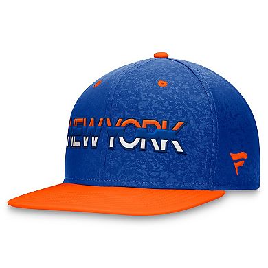 Men's Fanatics Branded  Royal/Orange New York Islanders Authentic Pro Rink Two-Tone Snapback Hat