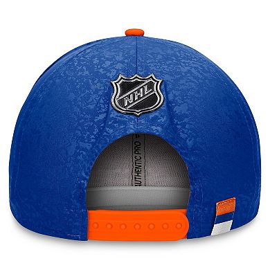 Men's Fanatics Branded  Royal/Orange New York Islanders Authentic Pro Rink Two-Tone Snapback Hat