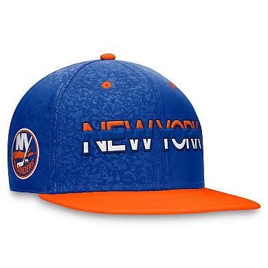 Men's Fanatics Branded  Royal/Orange New York Islanders Authentic Pro Rink Two-Tone Snapback Hat