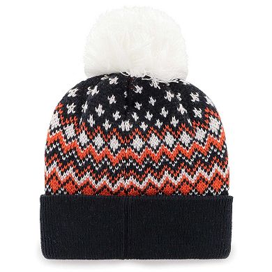 Women's '47 Navy Chicago Bears Elsa Cuffed Knit Hat with Pom