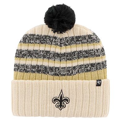 Men's '47  Natural New Orleans Saints  Tavern Cuffed Knit Hat with Pom