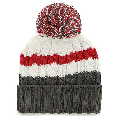 Women's '47 White Tampa Bay Buccaneers Ashfield Cuffed Knit Hat with Pom