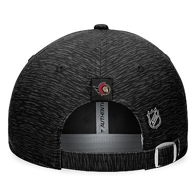 Men's Fanatics Branded  Black Ottawa Senators Authentic Pro Road Adjustable Hat