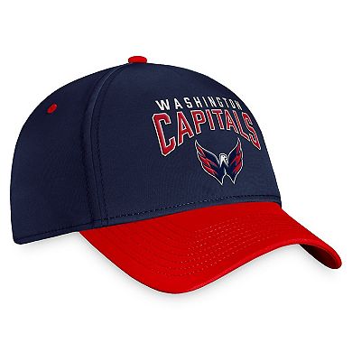 Men's Fanatics Branded Navy/Red Washington Capitals Fundamental 2-Tone Flex Hat