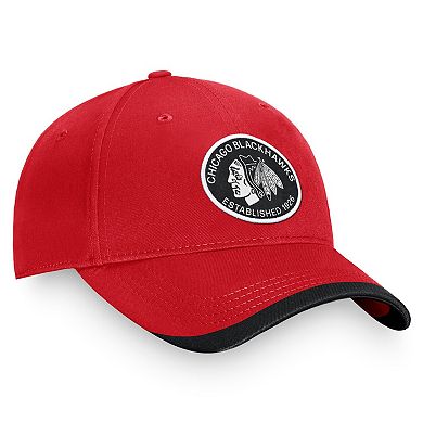 Men's Fanatics Branded Red Chicago Blackhawks Fundamental Adjustable Hat