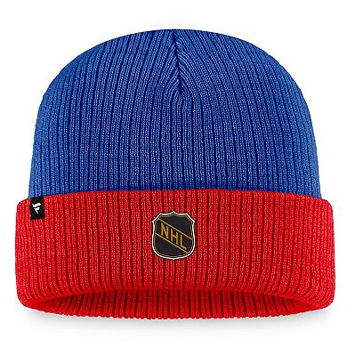 Men's Fanatics Branded  Blue/Red Washington Capitals Heritage Vintage Cuffed Knit Hat