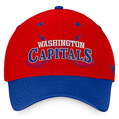 Men's Fanatics Branded Red/Blue Washington Capitals Heritage Vintage Flex Hat