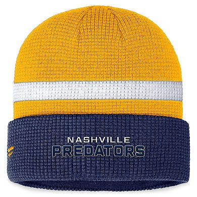 Men's Fanatics Branded  Gold/Navy Nashville Predators Fundamental Cuffed Knit Hat