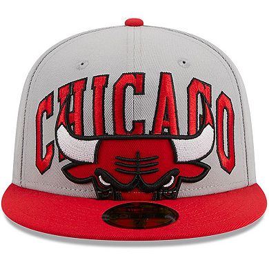 Men's New Era Gray/Red Chicago Bulls Tip-Off Two-Tone 59FIFTY Fitted Hat