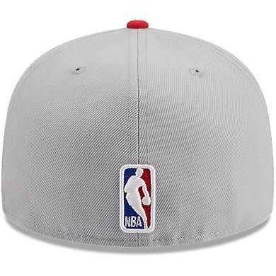 Men's New Era Gray/Red Chicago Bulls Tip-Off Two-Tone 59FIFTY Fitted Hat