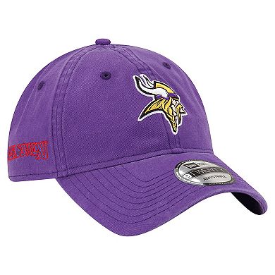 Men's New Era  Purple Minnesota Vikings Distinct 9TWENTY Adjustable Hat