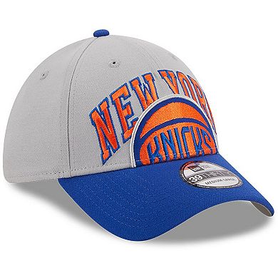 Men's New Era Gray/Blue New York Knicks Tip-Off Two-Tone 39THIRTY Flex Hat