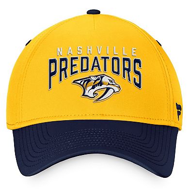 Men's Fanatics Branded Gold/Navy Nashville Predators Fundamental 2-Tone Flex Hat