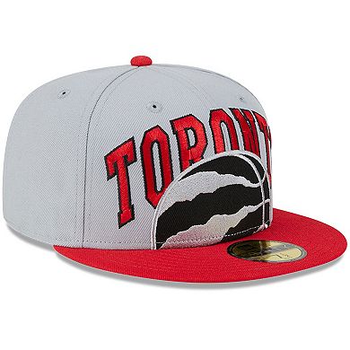 Men's New Era Gray/Red Toronto Raptors Tip-Off Two-Tone 59FIFTY Fitted Hat