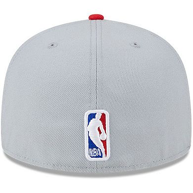 Men's New Era Gray/Red Toronto Raptors Tip-Off Two-Tone 59FIFTY Fitted Hat