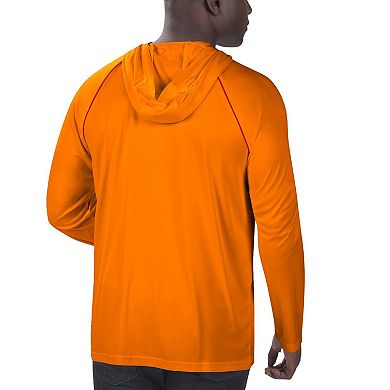 Men's Starter Orange Tampa Bay Buccaneers Gridiron Classics Throwback Raglan Long Sleeve Hooded T-Shirt
