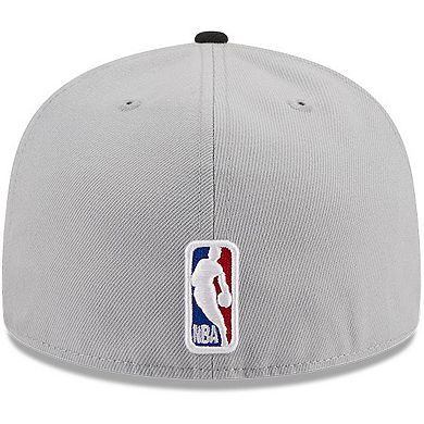 Men's New Era Gray/Black Brooklyn Nets Tip-Off Two-Tone 59FIFTY Fitted Hat