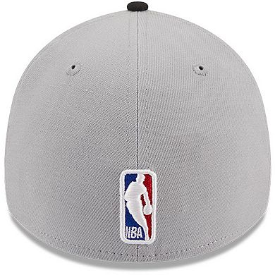 Men's New Era Gray/Black Brooklyn Nets Tip-Off Two-Tone 39THIRTY Flex Hat