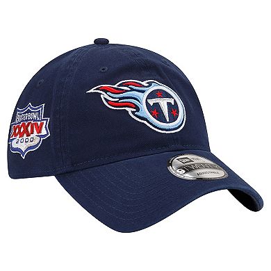 Men's New Era  Navy Tennessee Titans Distinct 9TWENTY Adjustable Hat