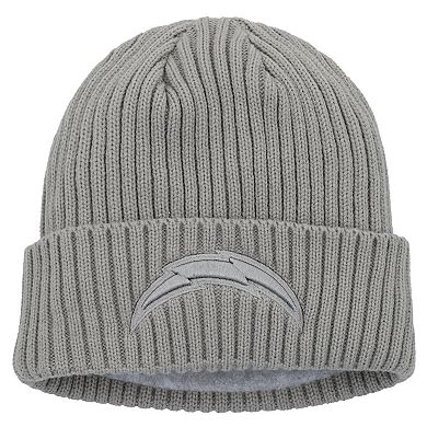 Youth New Era  Gray Los Angeles Chargers Color Pack Cuffed Knit Hat