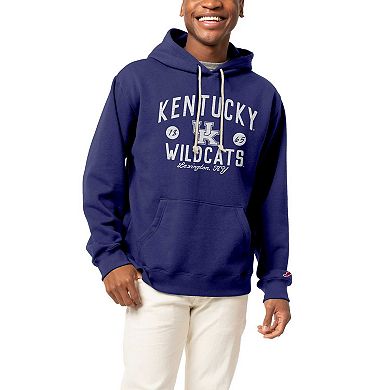 Men's League Collegiate Wear  Royal Kentucky Wildcats Bendy Arch Essential Pullover Hoodie