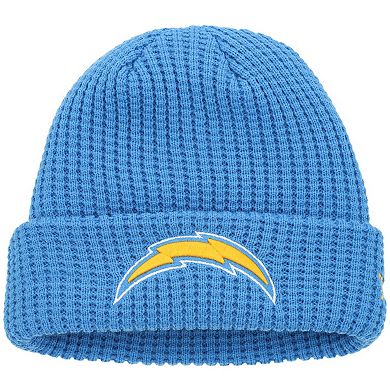 Youth New Era Powder Blue Los Angeles Chargers Prime Cuffed Knit Hat