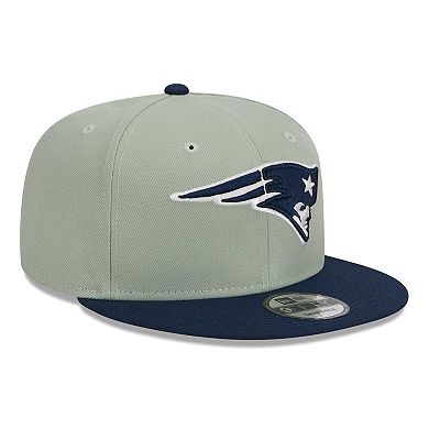 Men's New Era Green/Navy New England Patriots 2-Tone Color Pack 9FIFTY Snapback Hat