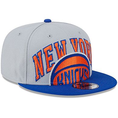 Men's New Era Gray/Blue New York Knicks Tip-Off Two-Tone 9FIFTY Snapback Hat