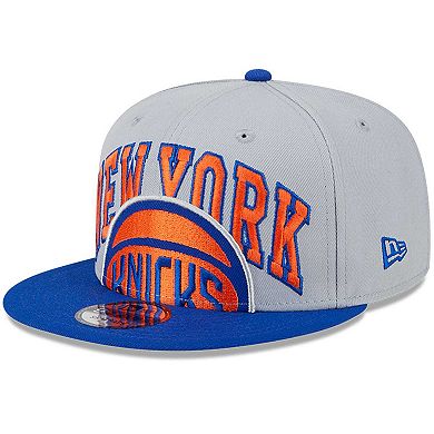 Men's New Era Gray/Blue New York Knicks Tip-Off Two-Tone 9FIFTY Snapback Hat