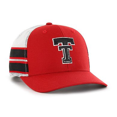 Men's '47 Red Texas Tech Red Raiders Straight Eight Adjustable Trucker Hat