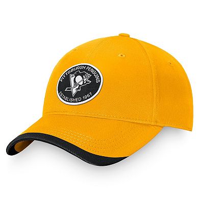 Men's Fanatics Branded Gold Pittsburgh Penguins Fundamental Adjustable Hat