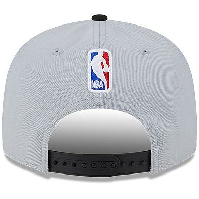 Men's New Era Gray/Black Brooklyn Nets Tip-Off Two-Tone 9FIFTY Snapback Hat