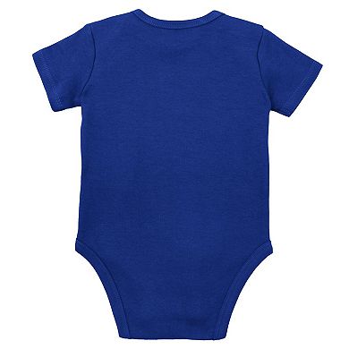 Infant Mitchell & Ness Royal/Heather Gray Kentucky Wildcats 3-Pack Bodysuit, Bib and Bootie Set