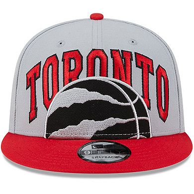 Men's New Era Gray/Red Toronto Raptors Tip-Off Two-Tone 9FIFTY Snapback Hat