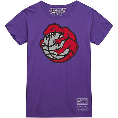 Unisex Mitchell & Ness  Purple Toronto Raptors Hardwood Classics MVP Throwback Logo T-Shirt