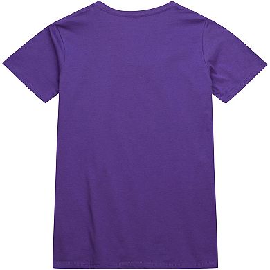 Unisex Mitchell & Ness  Purple Toronto Raptors Hardwood Classics MVP Throwback Logo T-Shirt
