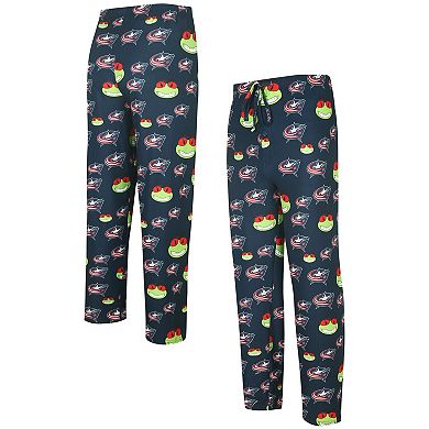 Men's Concepts Sport Navy Columbus Blue Jackets Gauge Allover Print Knit Sleep Pants