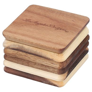 The Memory Company Los Angeles Dodgers 6-Pack Acacia Wood Coaster Set