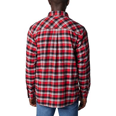 Columbia  Red Wisconsin Badgers Flare Gun Flannel Long Sleeve Shirt