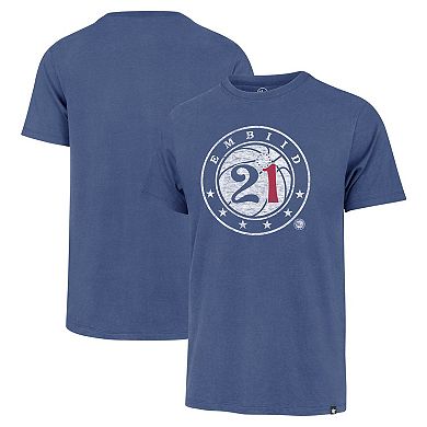 Men's '47 Joel Embiid Royal Philadelphia 76ers Player Logo Vintage T-Shirt