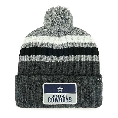Men's '47 Gray Dallas Cowboys Stack Cuffed Knit Hat with Pom