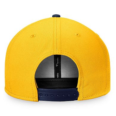 Men's Fanatics Branded Gold/Navy Nashville Predators Fundamental Colorblocked Snapback Hat