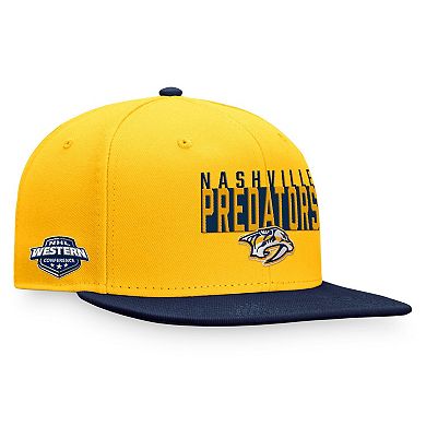 Men's Fanatics Branded Gold/Navy Nashville Predators Fundamental Colorblocked Snapback Hat